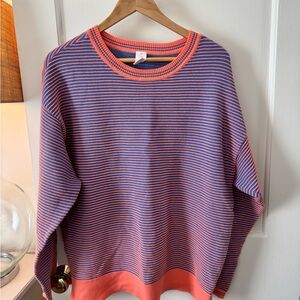 Lane Bryant Striped Purple and Orange Women's Sweater